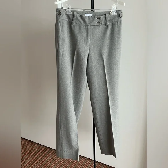 Ann Taylor | Pants & Jumpsuits | Ann Taylor Loft Woman Gray 0 Wool Lined  Pant Dress Slack Trouser Flat Front 8 | Poshmark